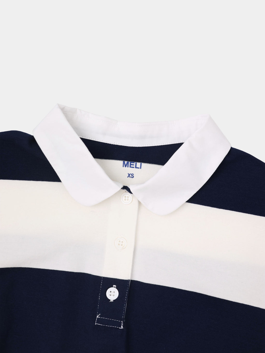 Striped Tie Bottom T-Shirt-Navy-3