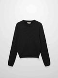Textured Lurex Crew Sweater-Black-0