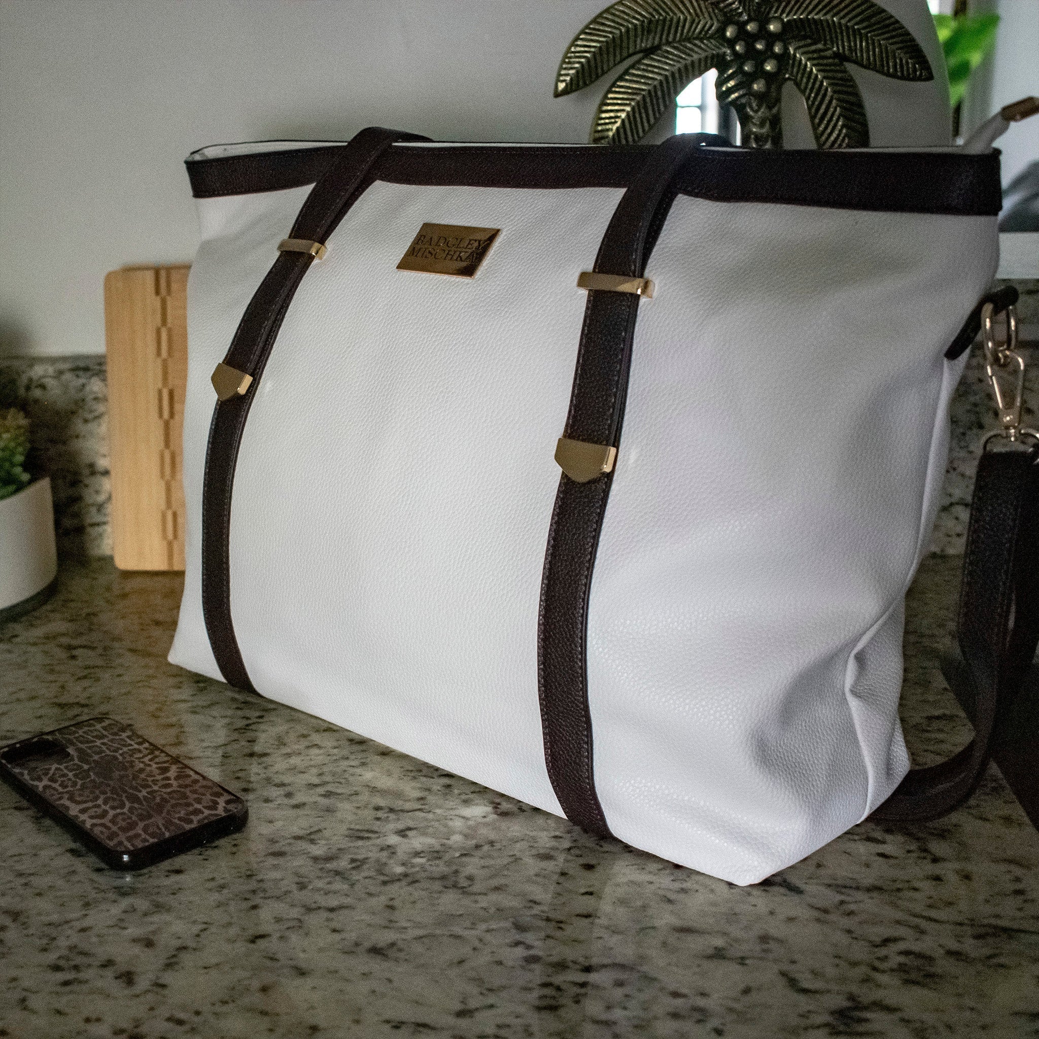 Anna XL Vegan Leather Weekender Tote Bag-3