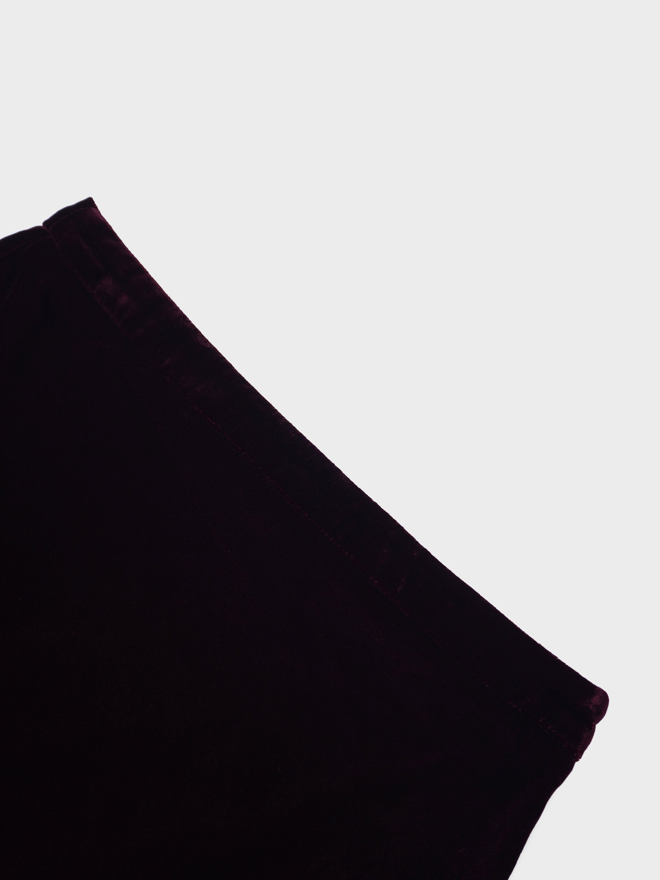 Velvet Flare Skirt-Burgundy-3