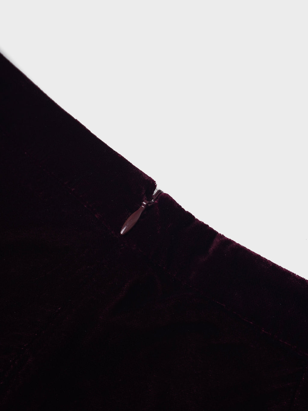 Velvet Flare Skirt-Burgundy-4
