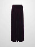 Velvet Flare Skirt-Burgundy-0