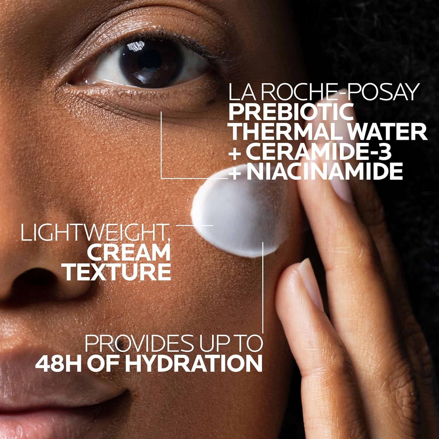 Toleriane Double Repair Face Moisturizer, Daily Moisturizer Face Cream with Ceramide and Niacinamide for All Skin Types, Oil Free, Fragrance Free