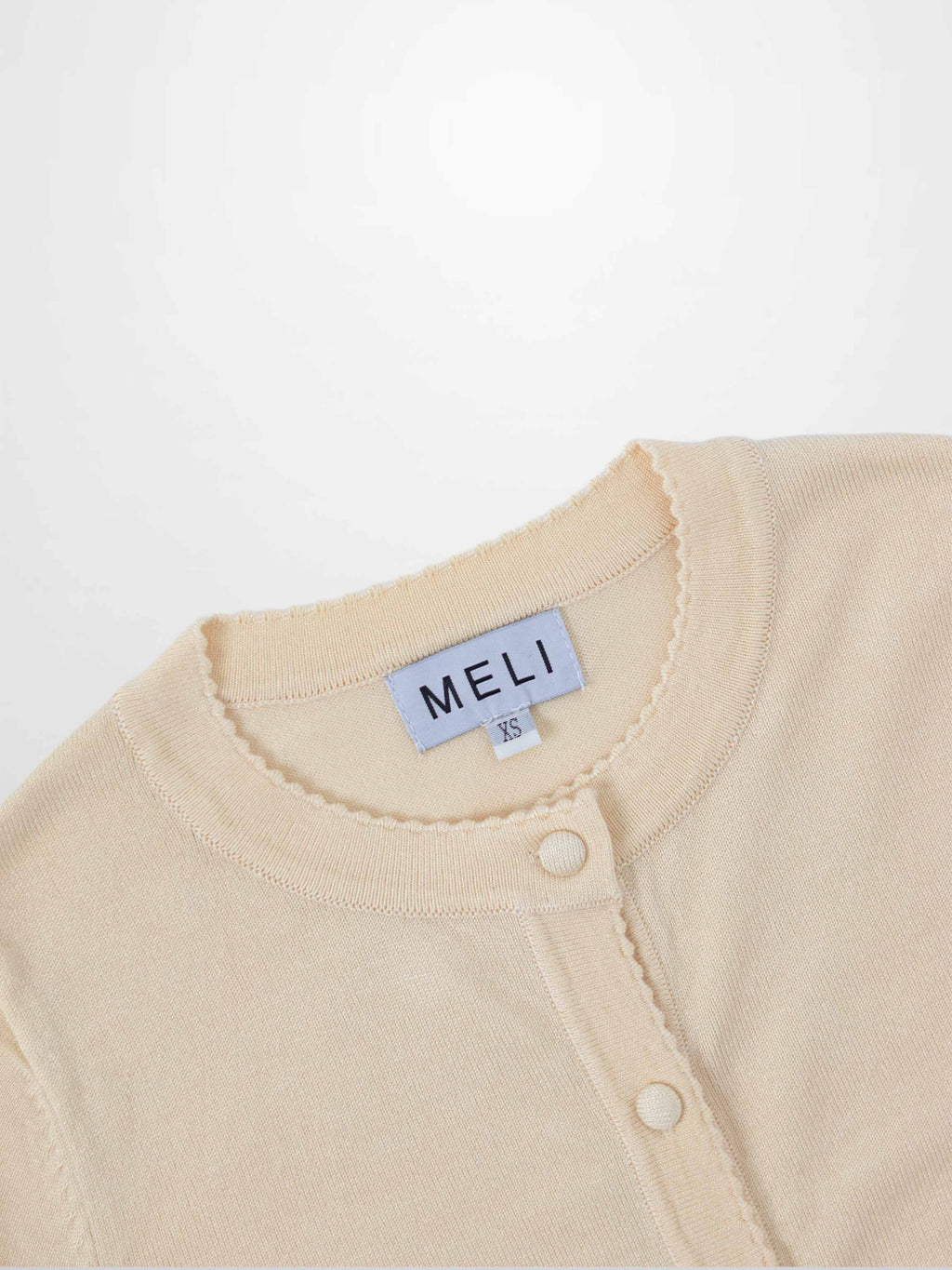 Trim Detail Crew Crop Cardigan-Ivory-2