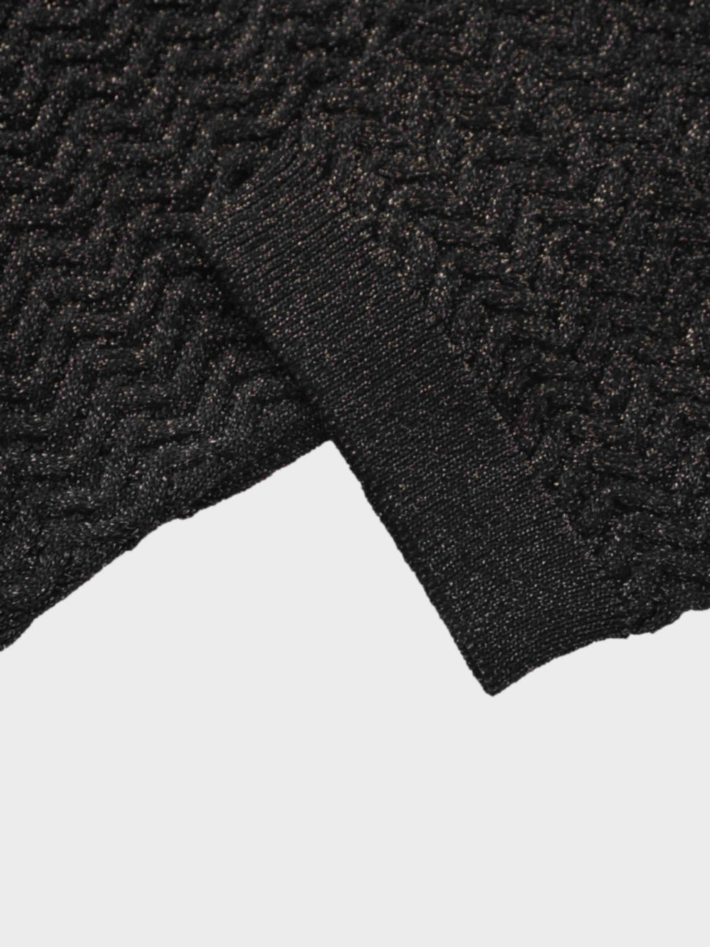 Textured Lurex Crew Sweater-Black-4