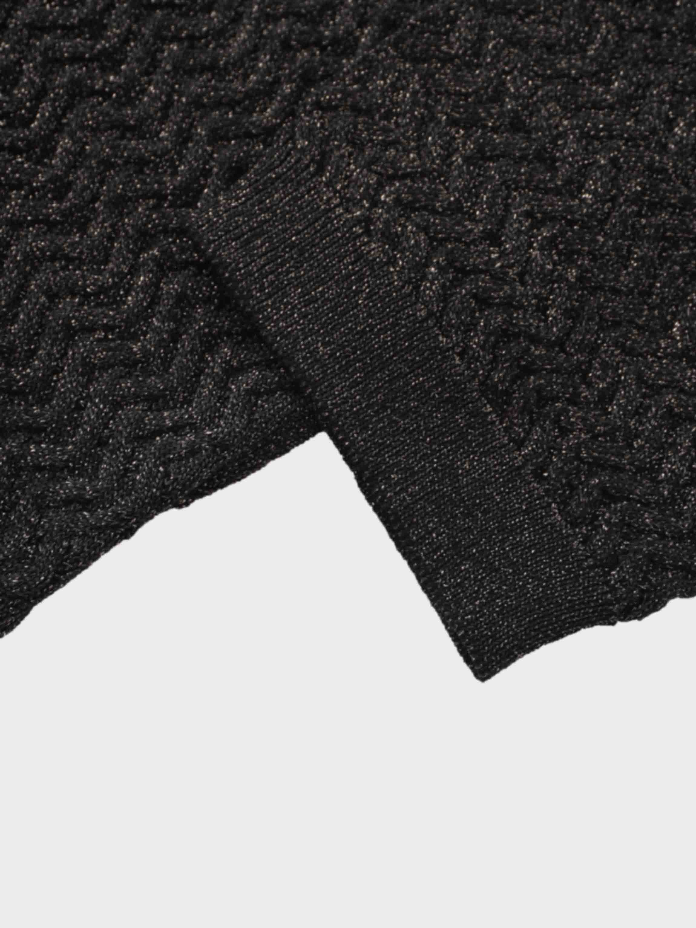 Textured Lurex Crew Sweater-Black-4