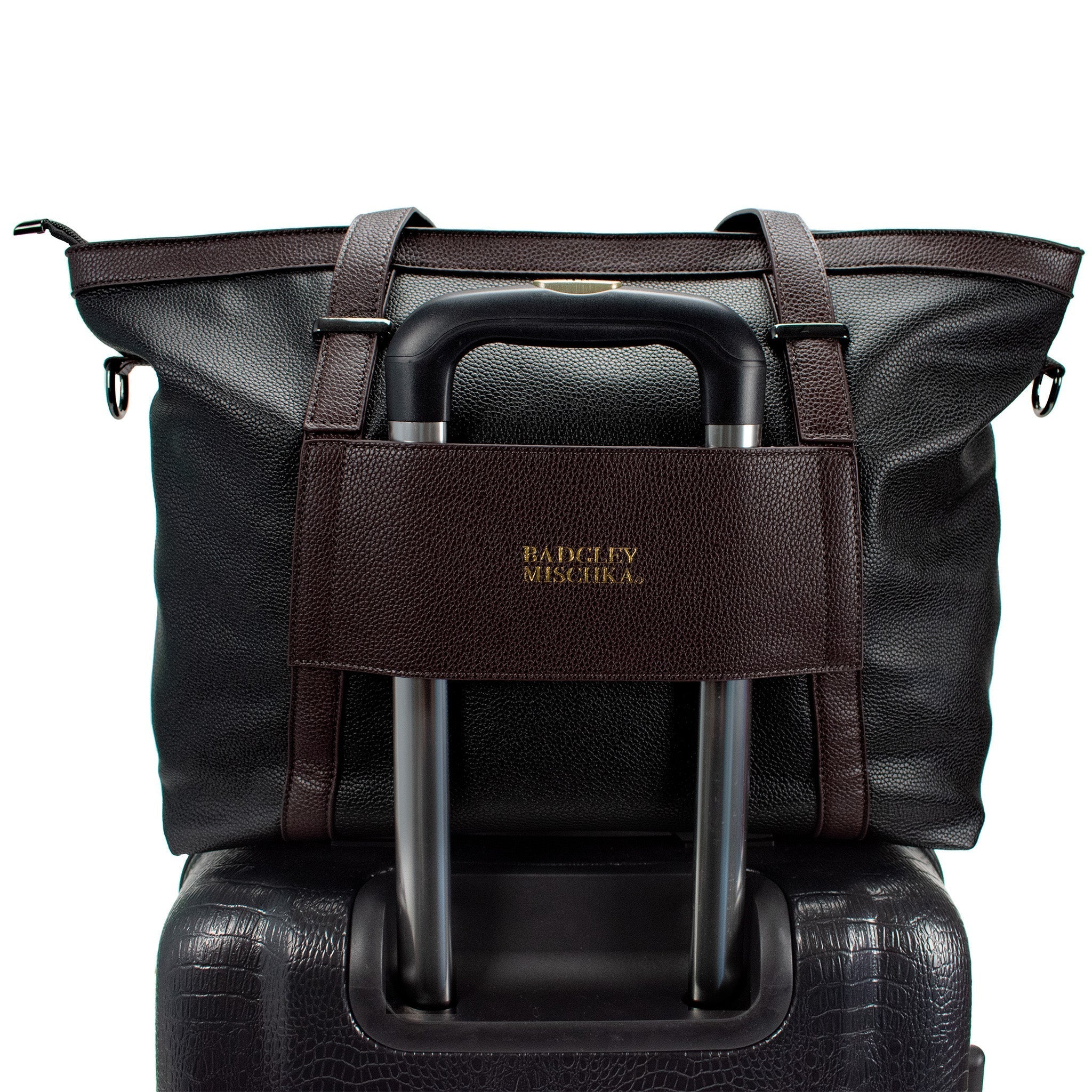 Anna XL Vegan Leather Weekender Tote Bag-1