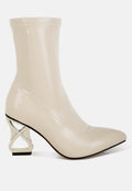 Gaias Fantasy Heel Patent Faux Leather Boots-0