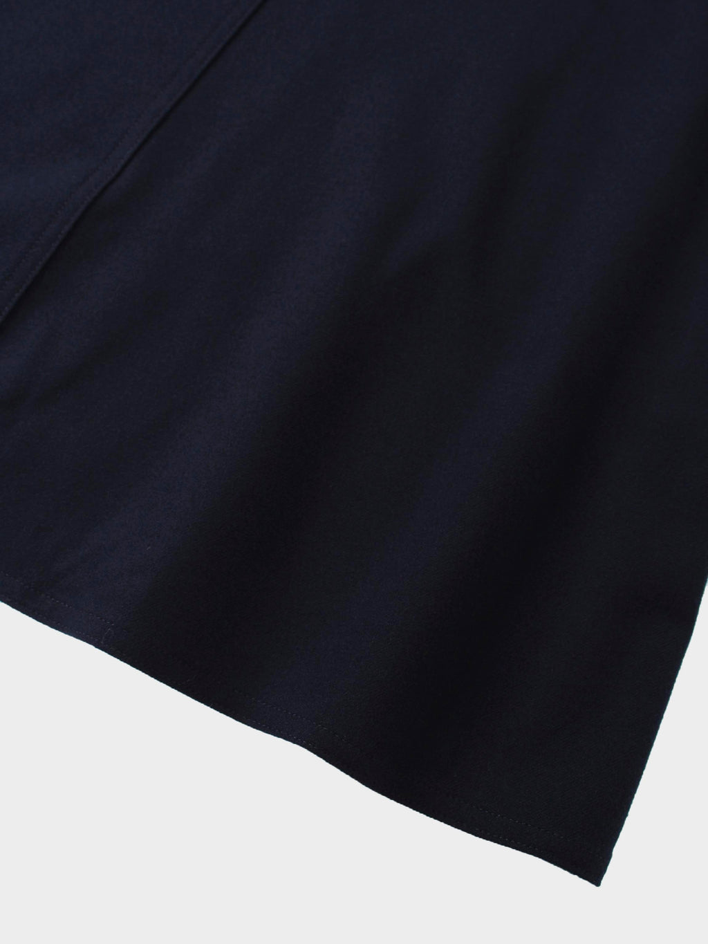 Wool Blend Yoke Skirt 37"-Navy-3