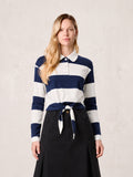 Striped Tie Bottom T-Shirt-Navy-0