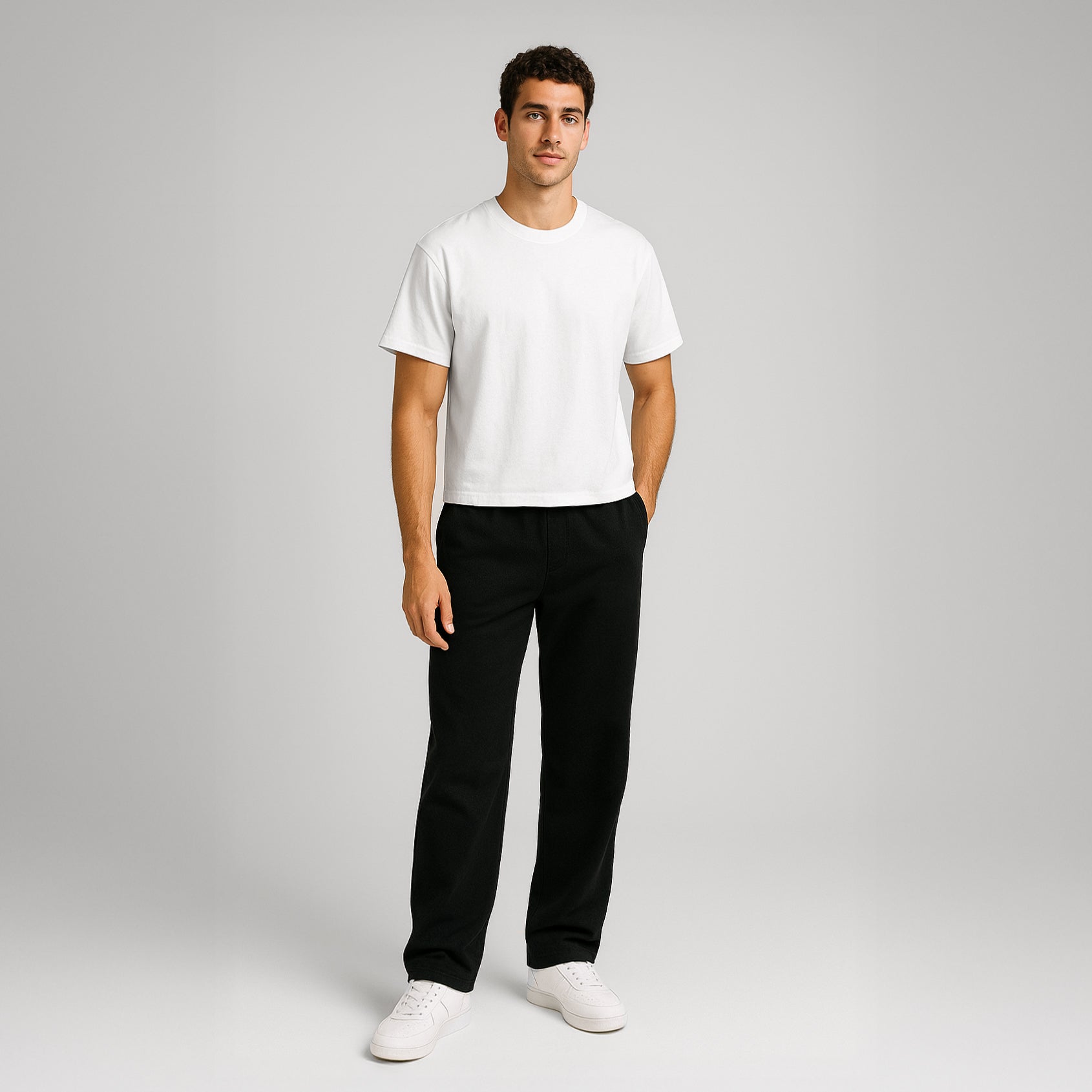 7004 - Men's Boxy Cropped Tee-2